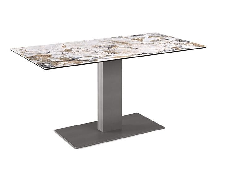 Прямоугольный керамический стол и основание из нержавеющей стали Cattelan italia ELVIS KERAMIK ARCH-00030417