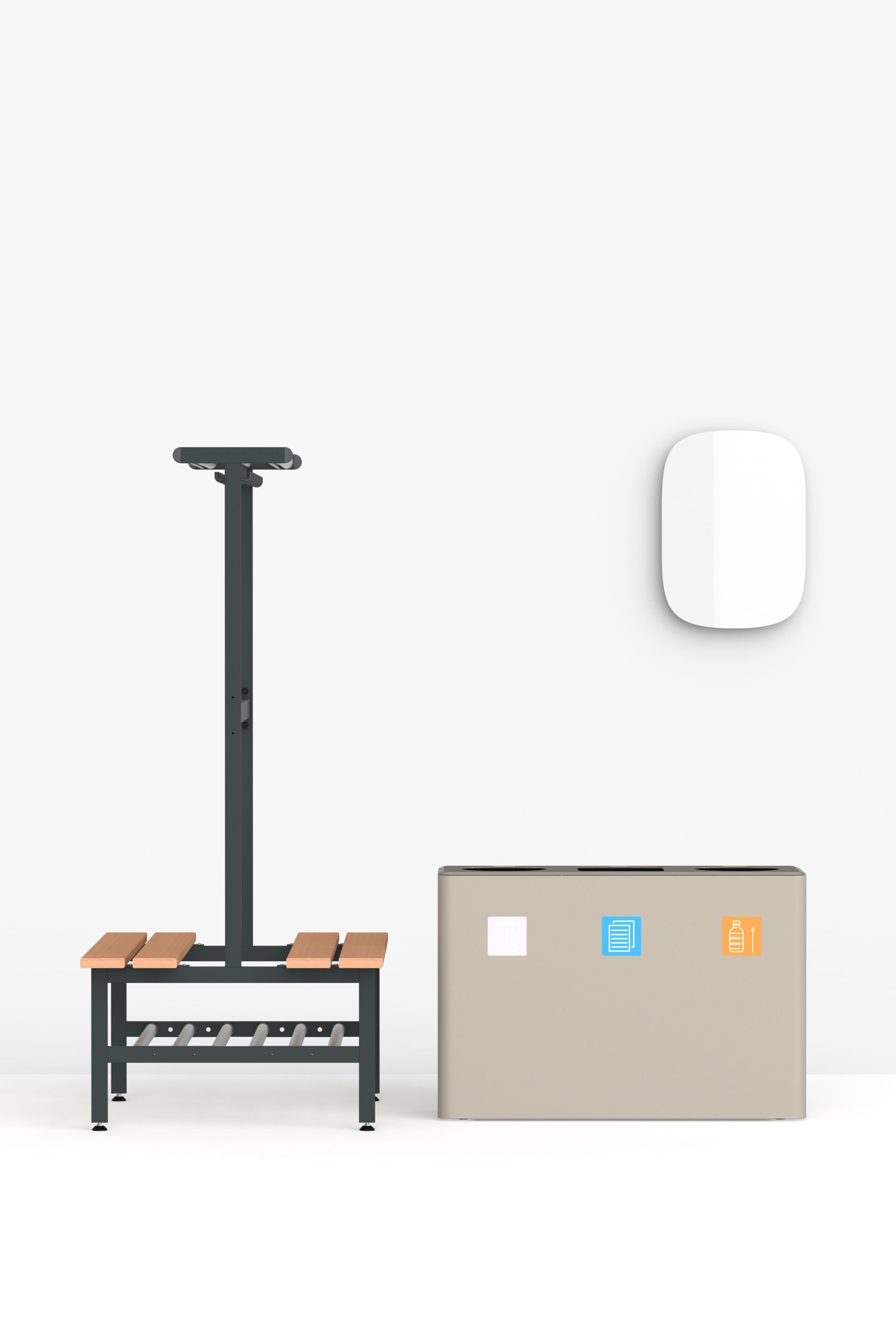 Стальная стойка для мусора с порошковым покрытием FUNCTIONALS DUNK ARCH-00053346 - Вид №11