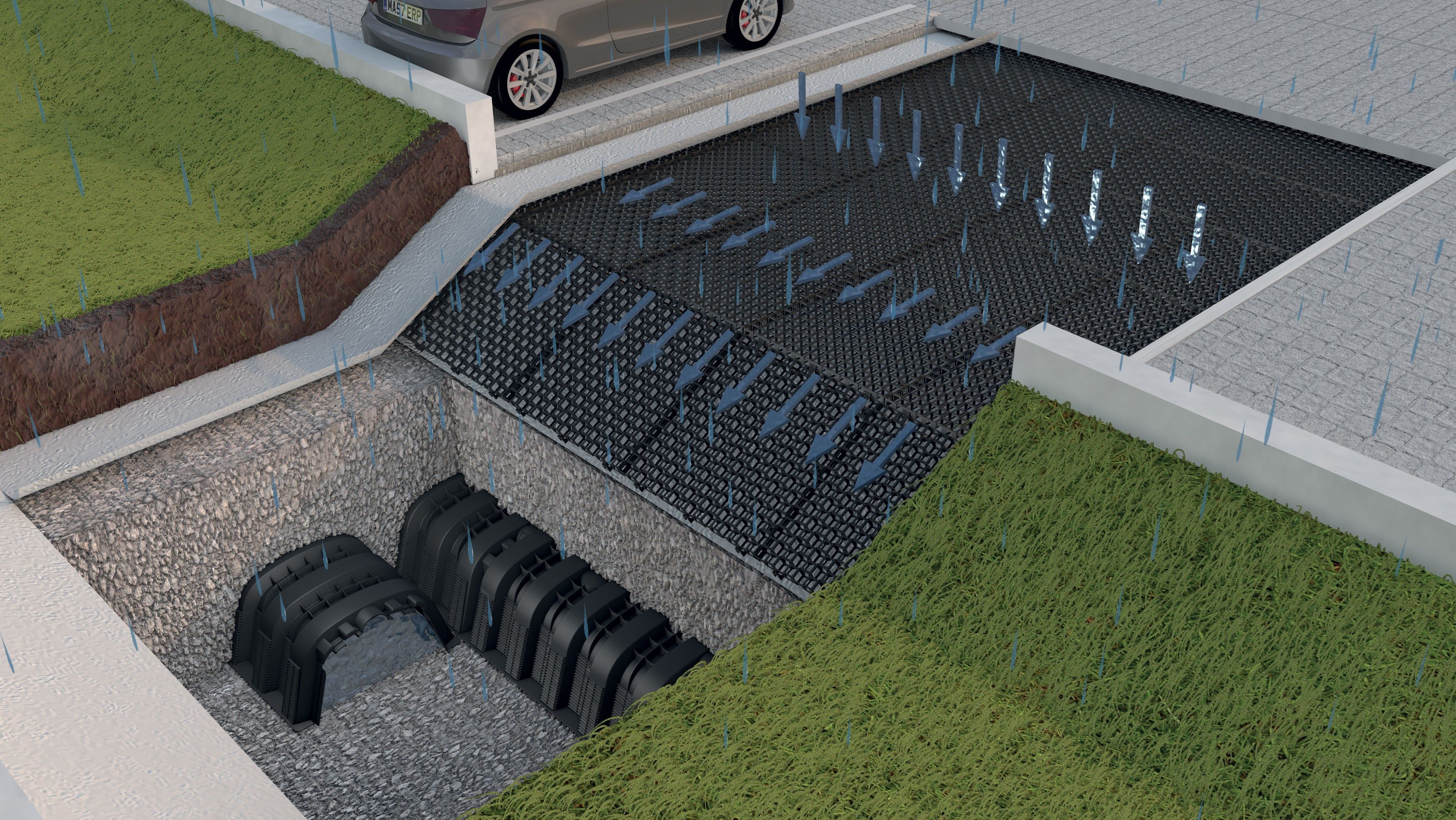 Дренажная система и защита от Земли / Геоцелла Geoplast GEOCELL ARCH-00136053 - Вид №1