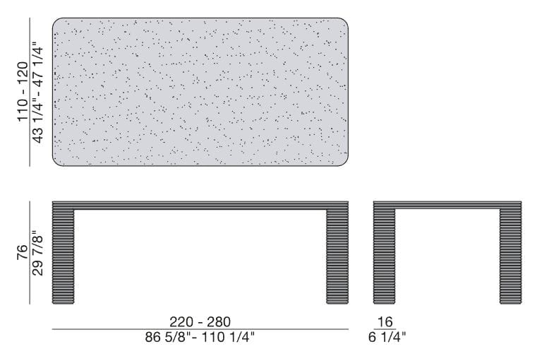 Прямоугольный стол из мрамора и грецкого ореха Porada Soul ARCH-00075351 - Вид №8