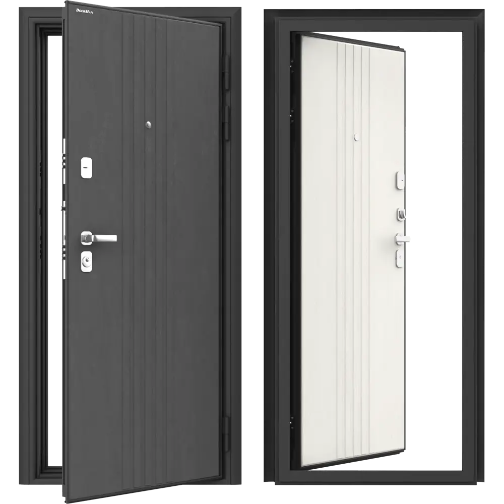 Дверь входная металлическая Премиум Лира 99x205 см правая белый DOORHAN STLM-2101732 - Вид №1
