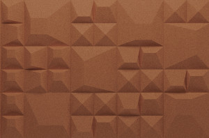 313 312 616 Пробковая 3D-плитка для стен Douro Terracotta GRANORTE 3DForms