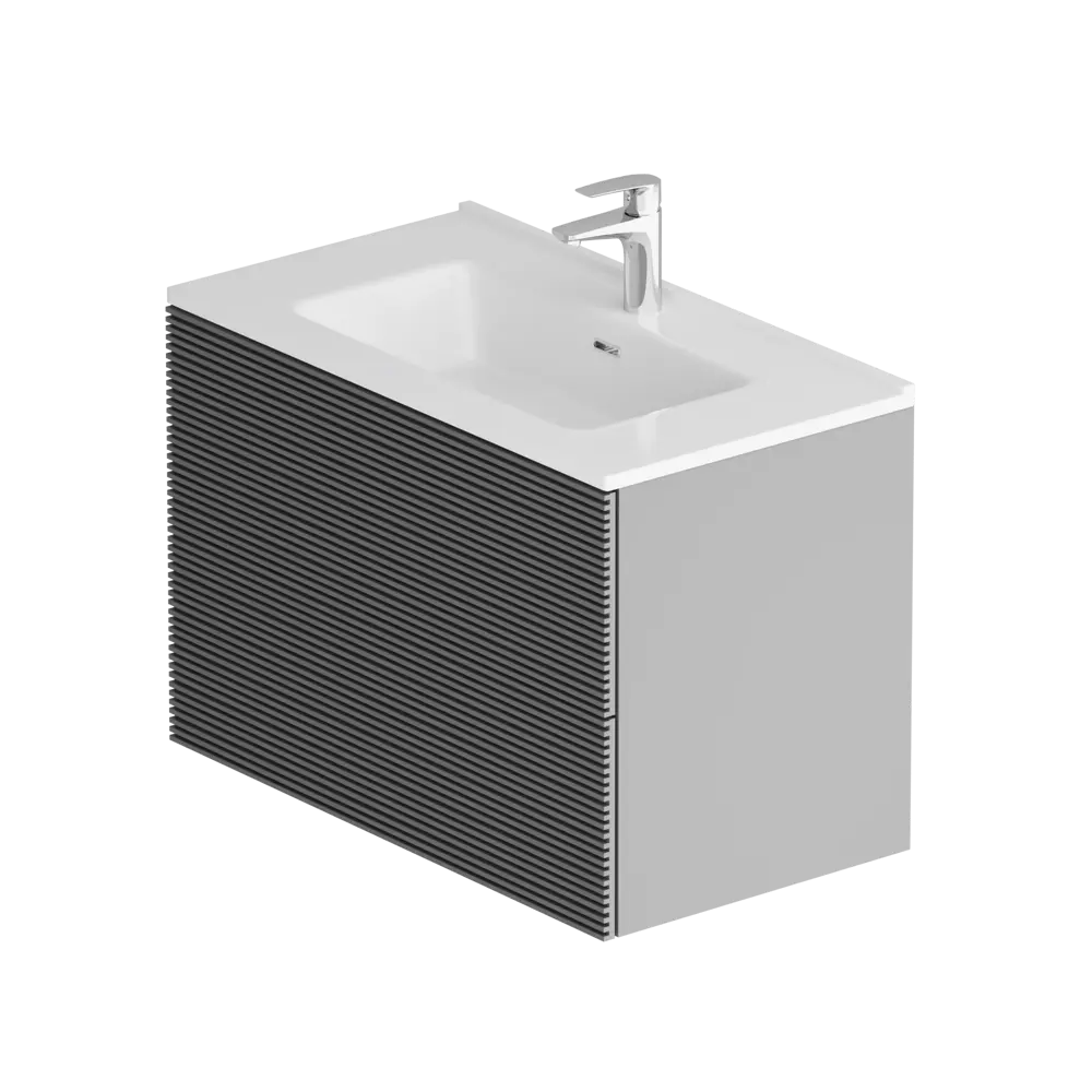 AM.PM Struktura — подвесная тумба под раковину 80 см в цвете графит 86746450 STLM-0071206