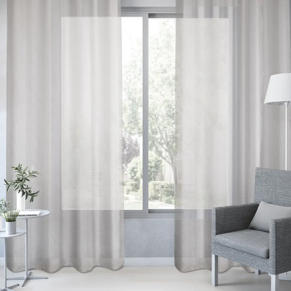 Тюль на ленте Inspire Arriba 250x280 см цвет темно-серый 88311156 STLM-2184192  - Вид №5