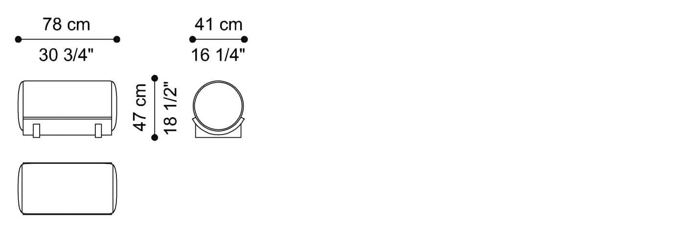 Тканевая мягкая подставка для ног Gianfranco Ferré Home Maki ARCH-00056507 - Вид №2