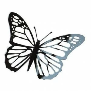 Бабочка металлическая 12х18 см белая Butterfly KARMAN  00-3883248 Белый