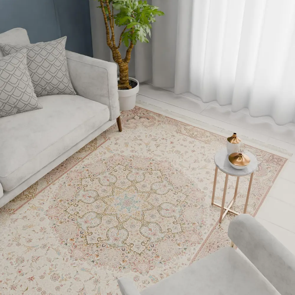 Ковер полиэстер Anisa 150x225 см цвет кремовый 86370516 STLM-2018522 Santreyd 