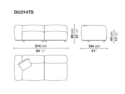Модульный тканевый диван B&B Italia Dambo ARCH-00043318 - Вид №6