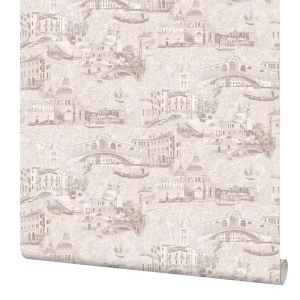 Обои флизелиновые Palitra Home Serra бежевые 1.06 м HC31051-21