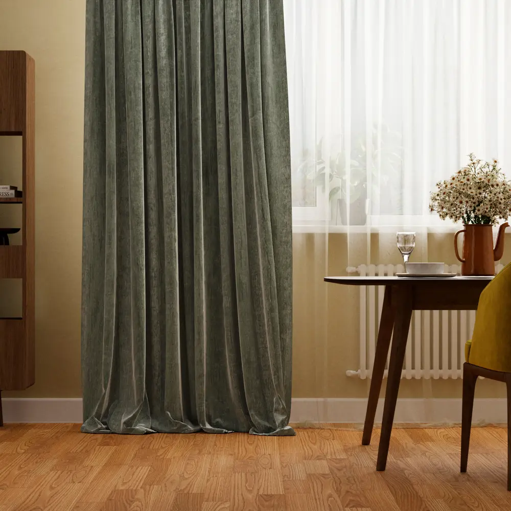 Штора на ленте Inspire Kamila 160x280 см цвет голубой 86255215 STLM-2006201 