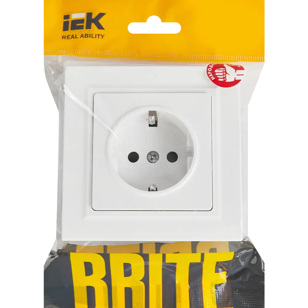 Розетка IEK Brite с защитными шторками и заземлением для влажных помещений 87761536 STLM-1118126 - Вид №5
