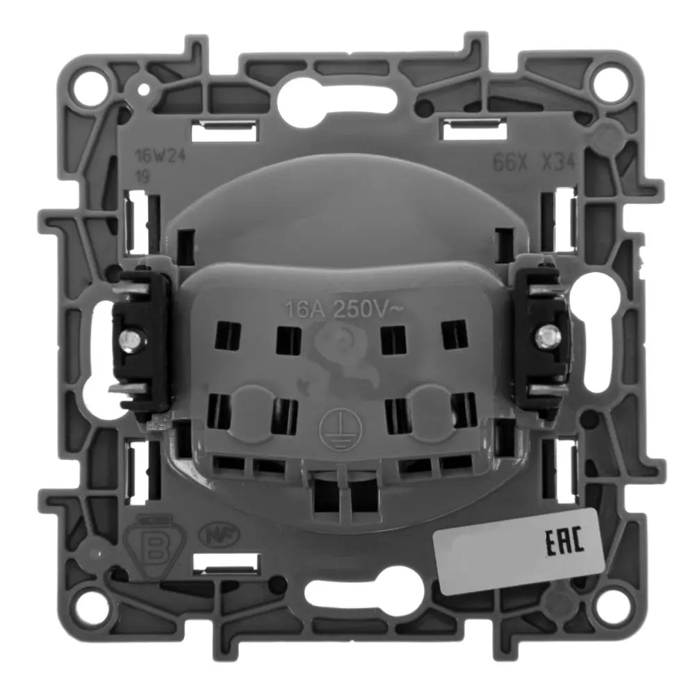 Legrand Etika - розетка без заземления антрацит с защитой от детей 17357090 STLM-0008040 - Вид №4