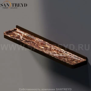 Agape MEMORY Полка 70 см из коричневого мрамора в темном бронзовом каркасе AMEM856BRED