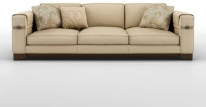 BRUNO ZAMPA 4-х местный кожаный диван  001