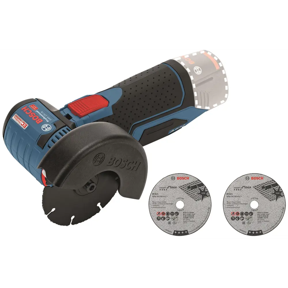 УШМ аккумуляторная бесщеточная Bosch GWS 12V-76 06019F2000, 12 В Li-ion, 76 мм, без АКБ и ЗУ BOSCH PROFESSIONAL STLM-2007469