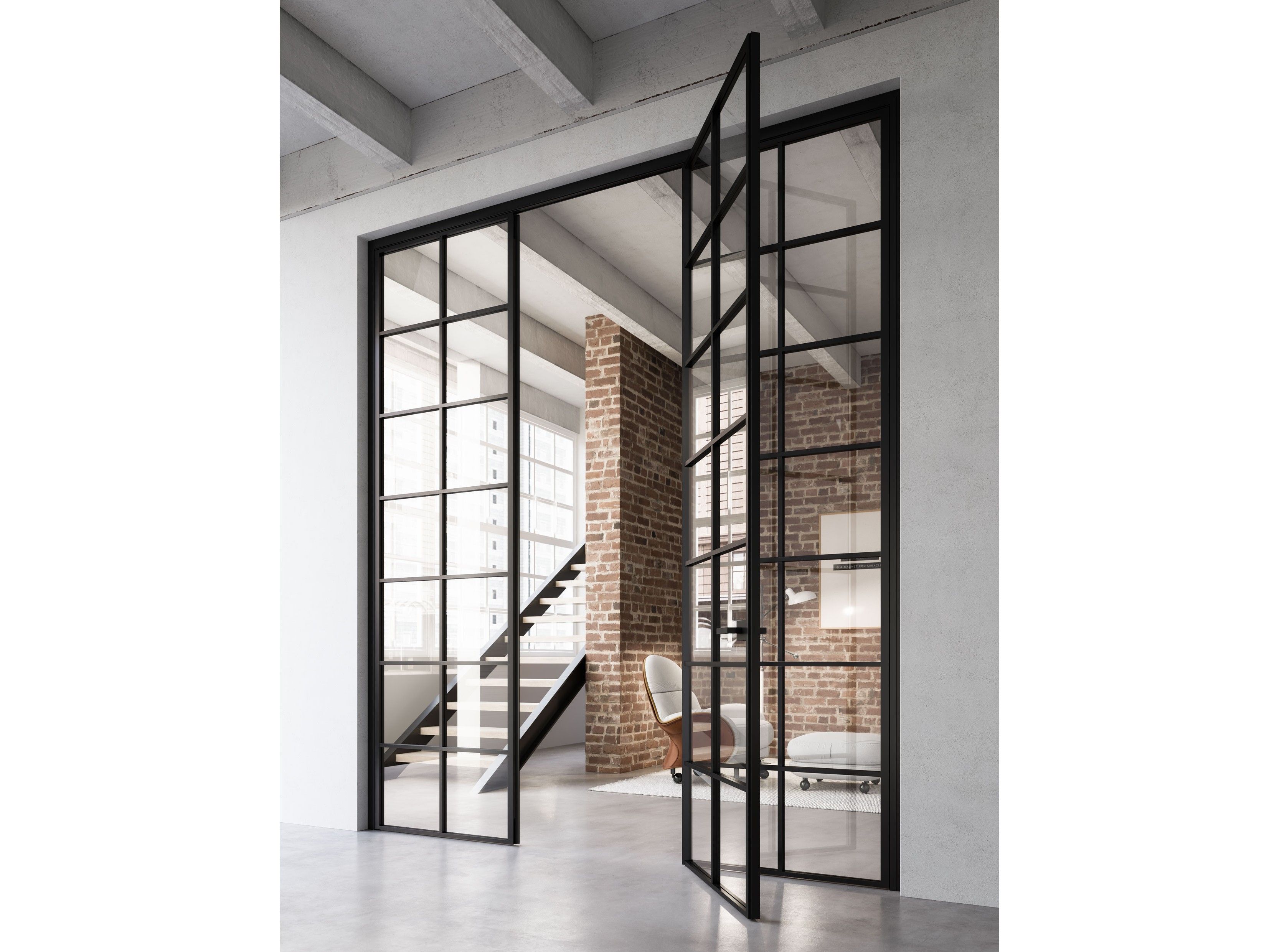 Стеклянная распашная дверь ADL мастерская ARCH-00092977 - Вид №3