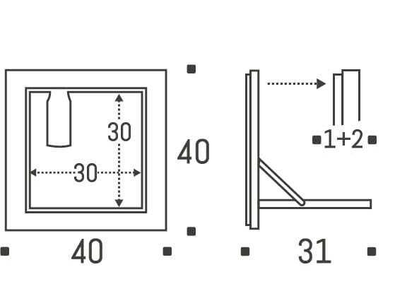 Откидная полка из фанеры AMBIVALENZ Fläpps Guitarhäng 40x40-1 ARCH-00065943 - Вид №11