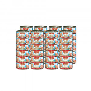 ПР0044331*48 Корм для кошек кусочки тунца с сурими со вкусом лобстера в рыбном супе конс. 70г (упаковка - 48 шт) PETREET