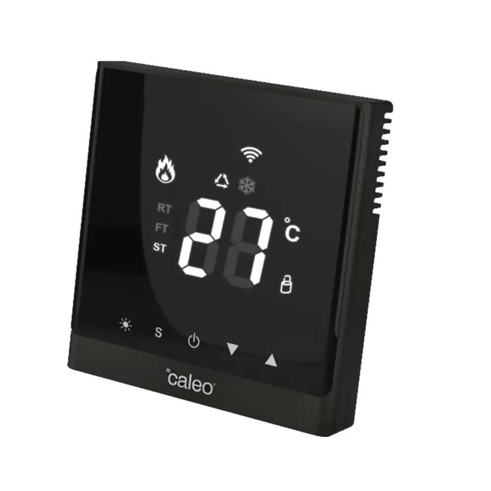 Терморегулятор для теплого пола Caleo C738 электронный программируемый с Wi-Fi цвет черный STLM-2071896 - Вид №1