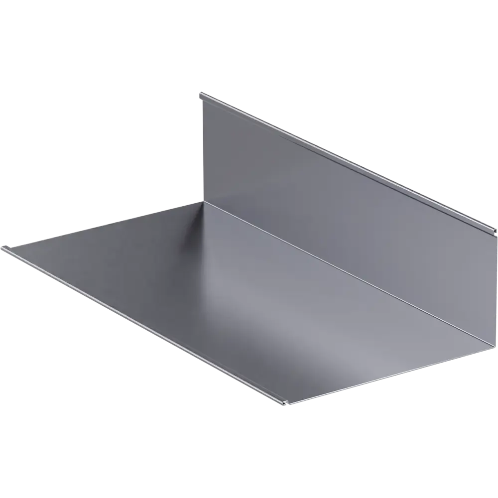 Планка примыкания нижняя 122x250x2000 мм 0.4 мм серый ВЕГА STLM-2209210