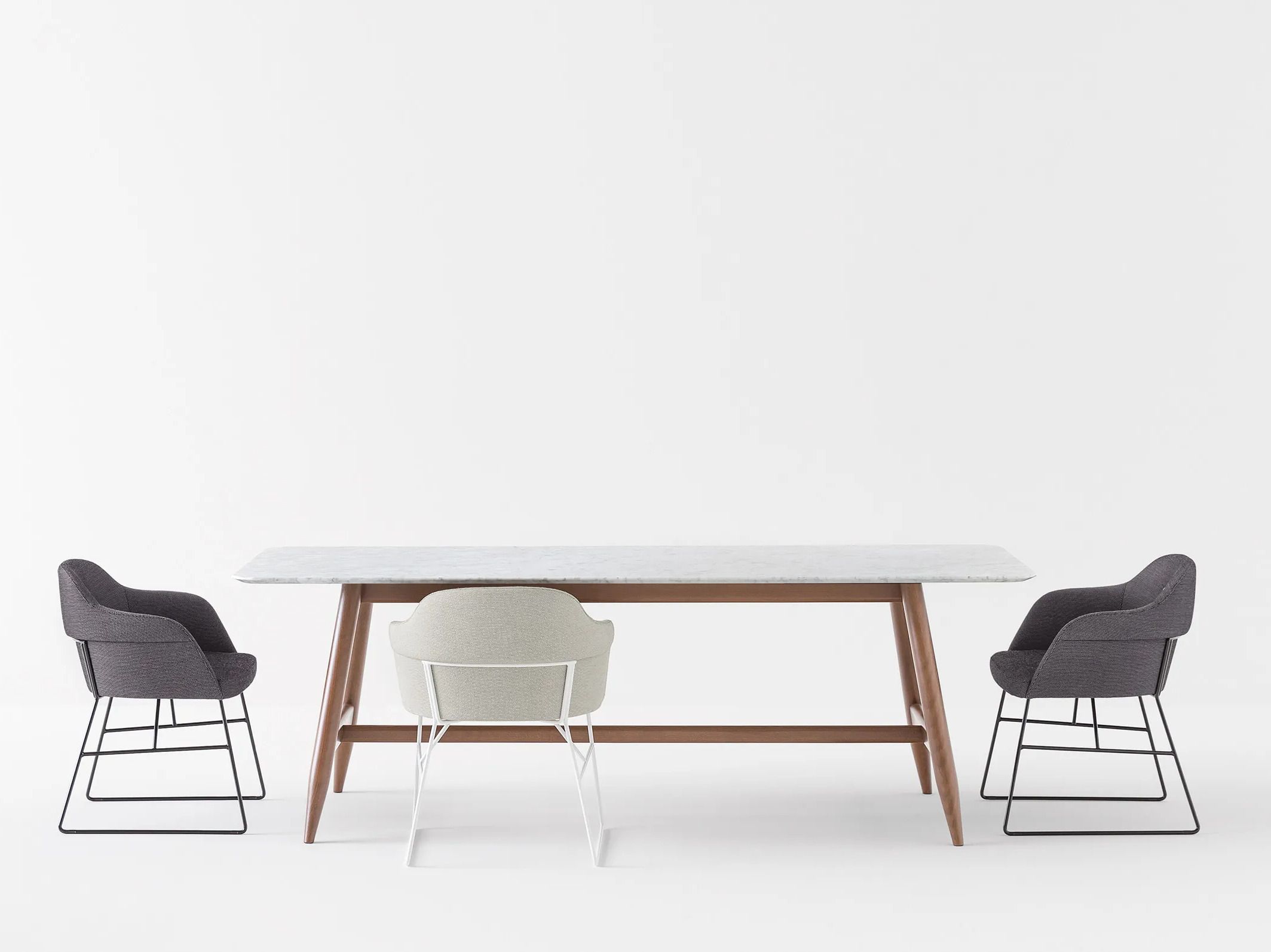 Стальной стул с подлокотниками с мягким сиденьем Billiani Spy ARCH-00075888