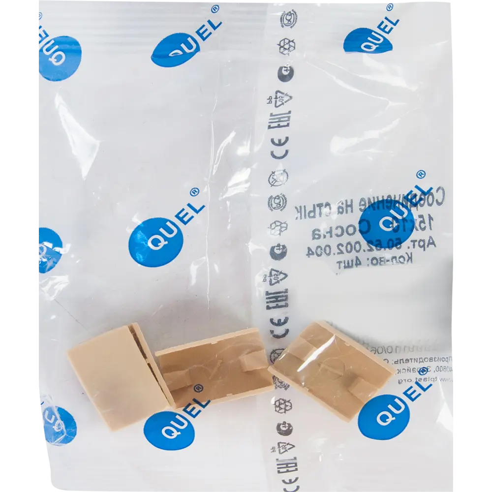 Соединение для кабель-канала Quel 15х10 мм цвет сосна 4 шт Santreyd STLM-2090080 - Вид №1