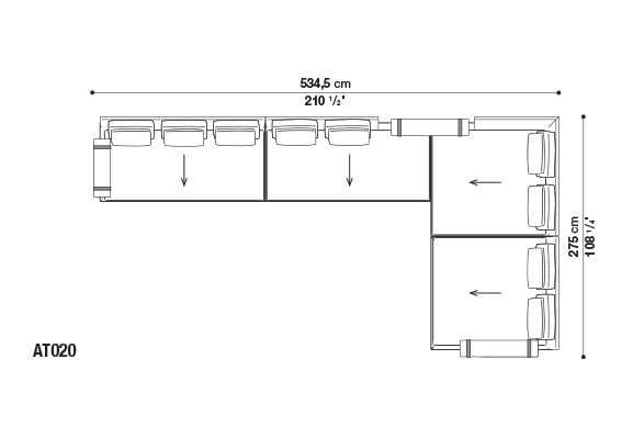 Кожаный диван B&B Italia Атолл ARCH-00112726 - Вид №20