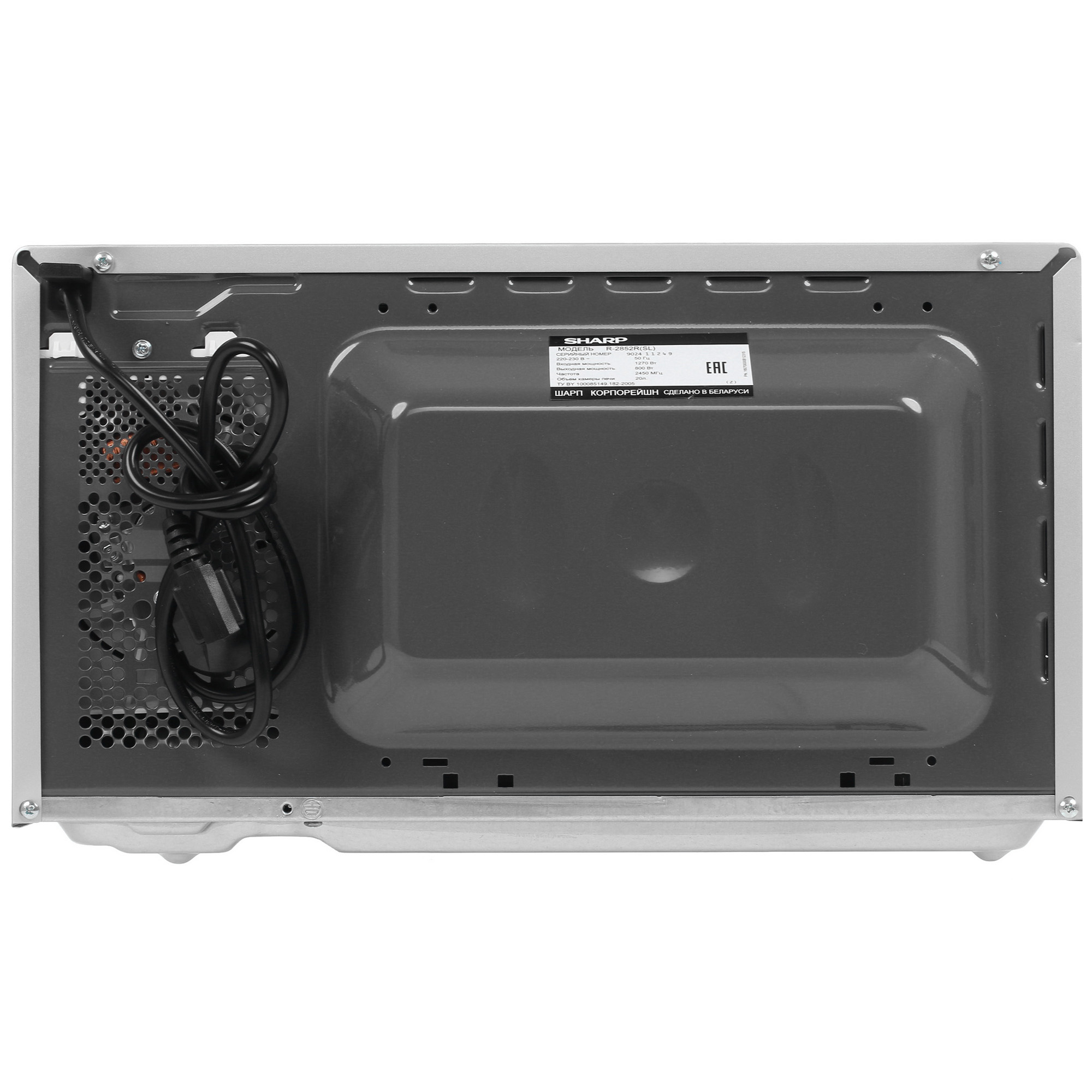 1109725 Микроволновая печь Sharp R2852RSL серебристый STDN-0024655 - Вид №6