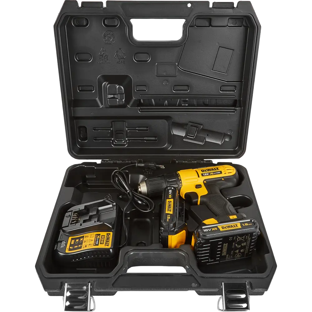 Дрель-шуруповерт аккумуляторная DeWalt DCD771S2, 18 В Li-ion 2х1.5 Ач STLM-2066953 - Вид №14