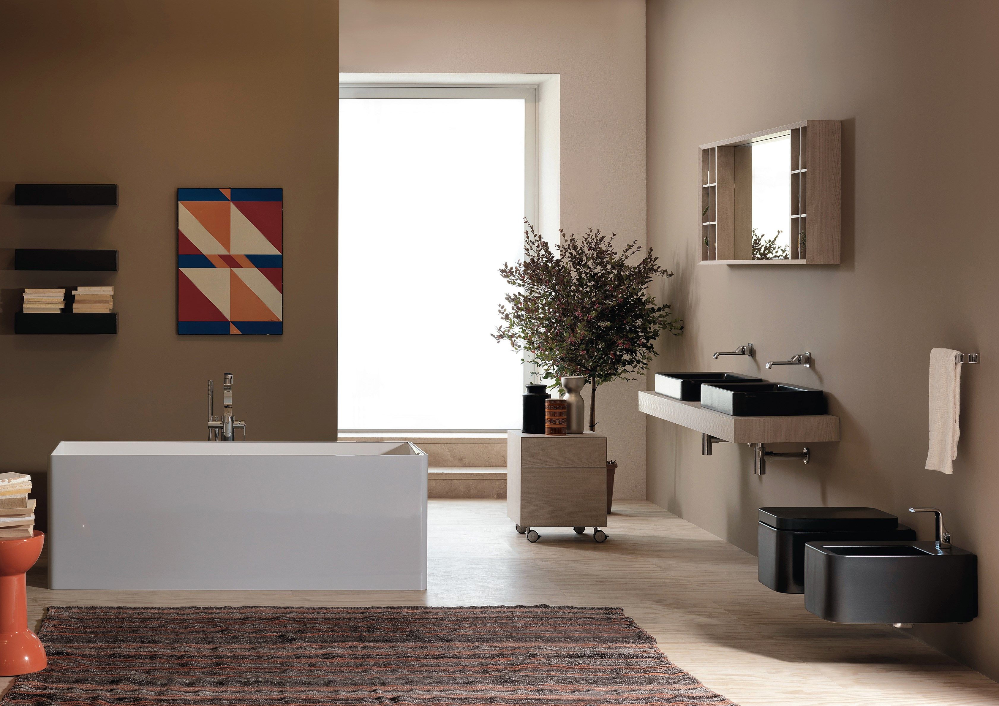 Керамическая раковина с переливом Ceramica Flaminia Nile ARCH-00140195 - Вид №1