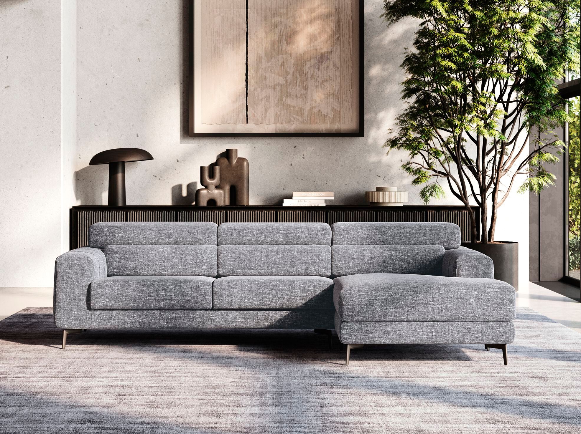 Секционный диван из ткани Felis Softliving ARCH-00131093