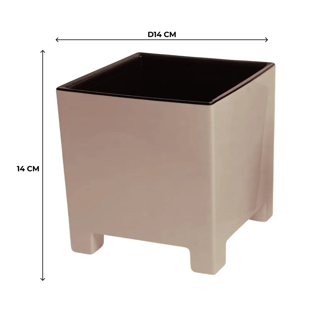 Кашпо Evergreen Design Нард 14x14x14 см v2.1 л пластик фраппе STLM-2212221 - Вид №2
