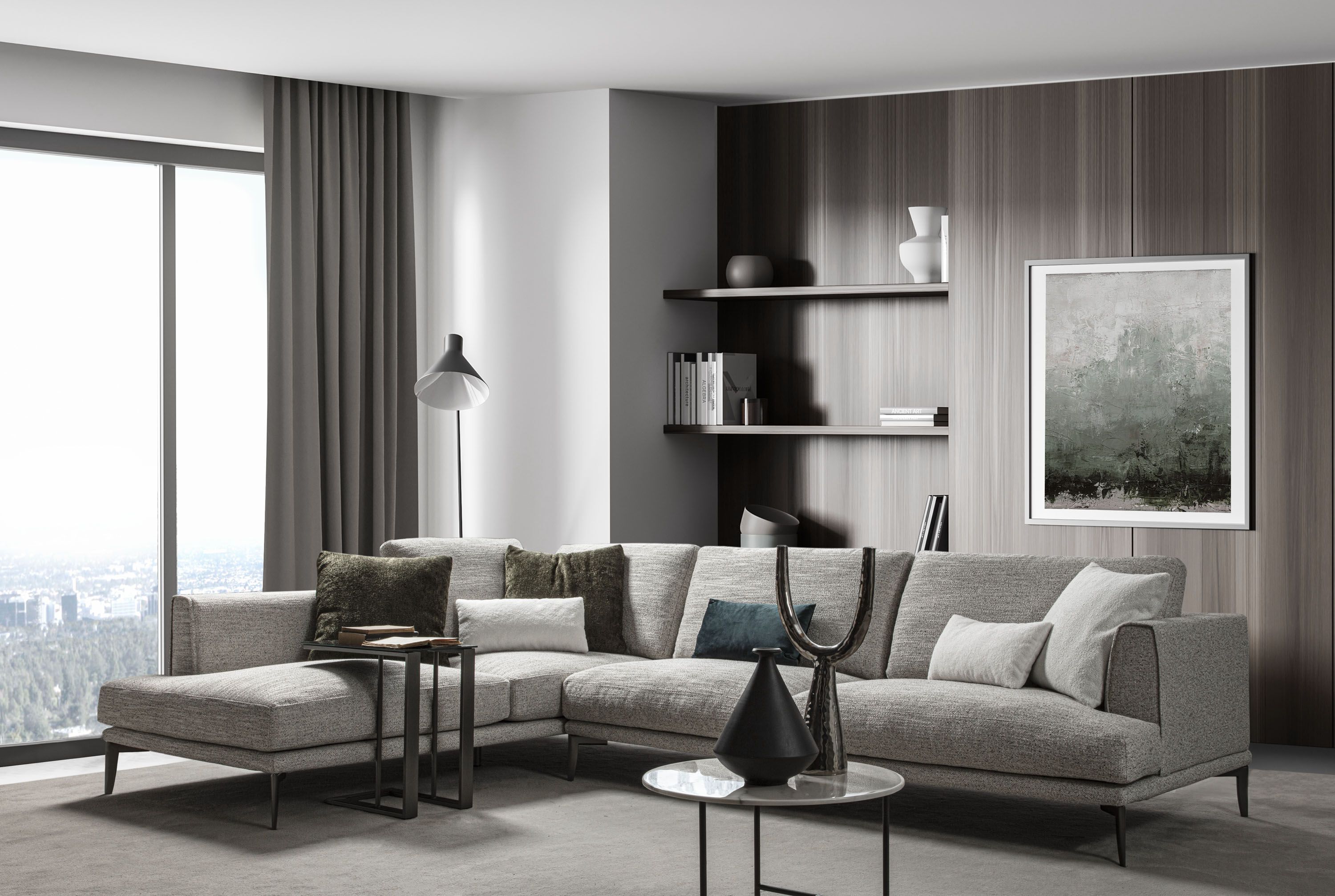 Съемный угловой диван из ткани GRUPPO FOX день Фокса ARCH-00054280 - Вид №3