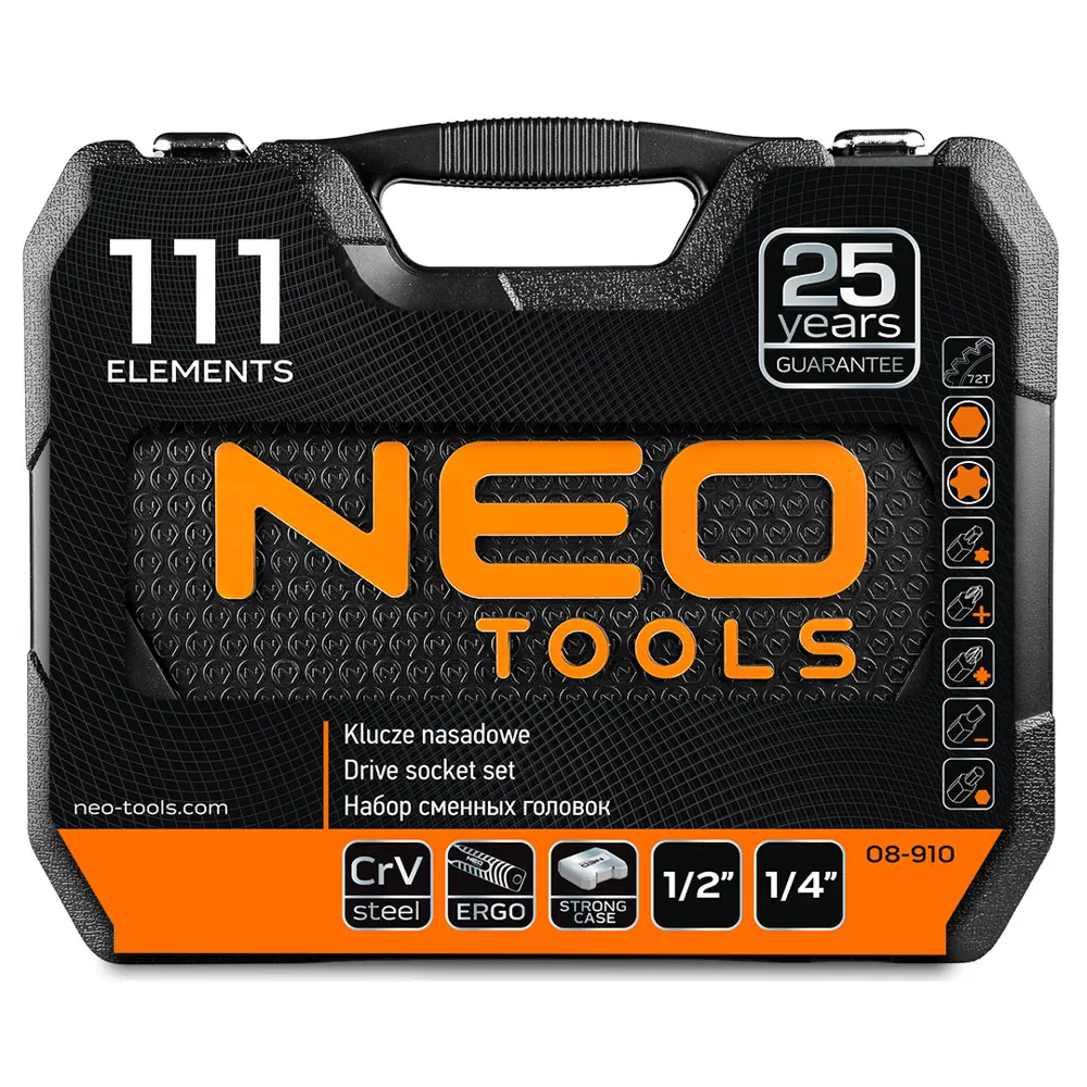 Набор торцевых головок Neo 111 предметов, 1/2”, 1/4” 82866089 STLM-2086967 Neò  - Вид №2