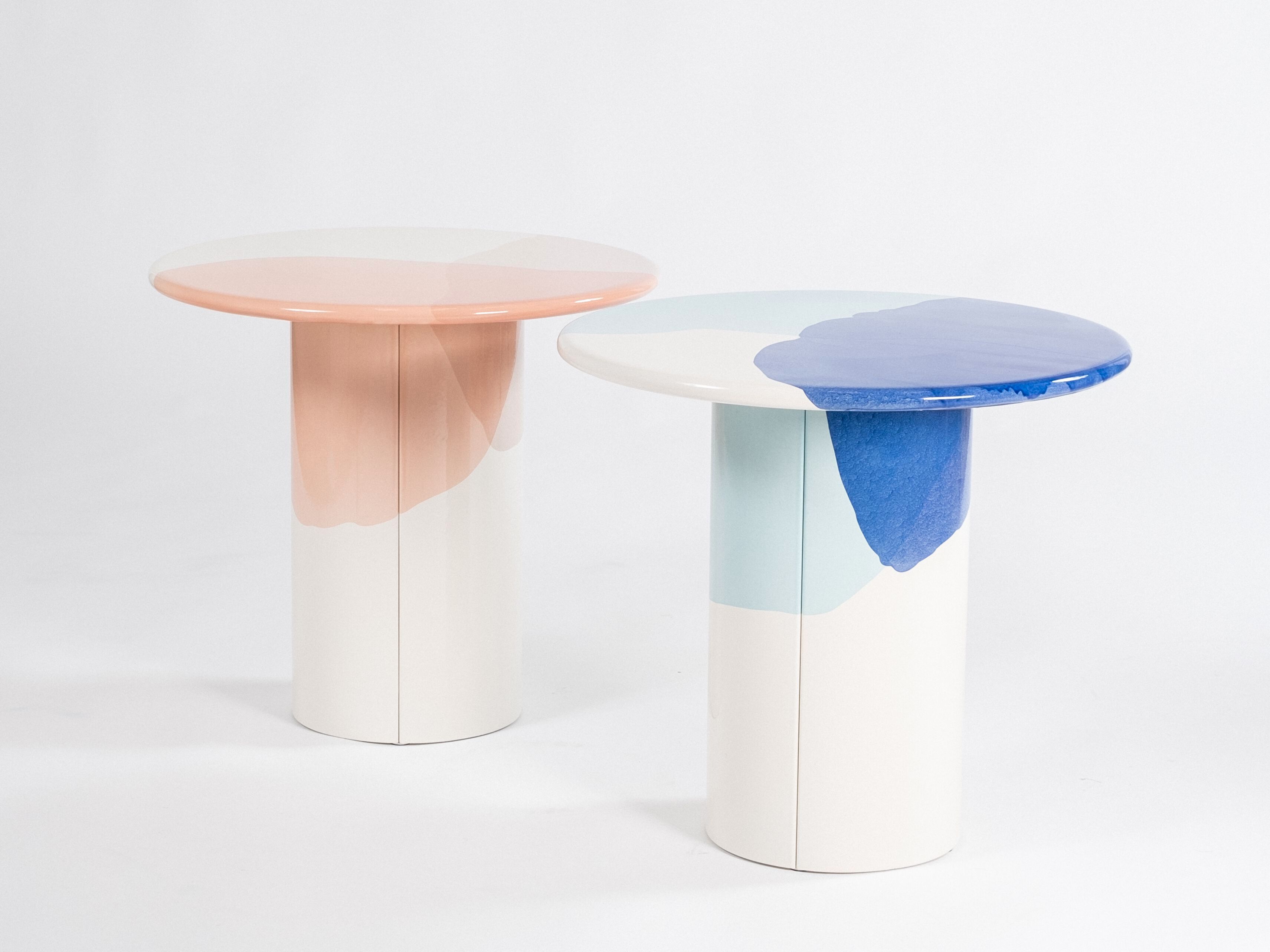 Высокий круглый стол из эмалированной стали Patrick Jouin Edition Drop ARCH-00018944