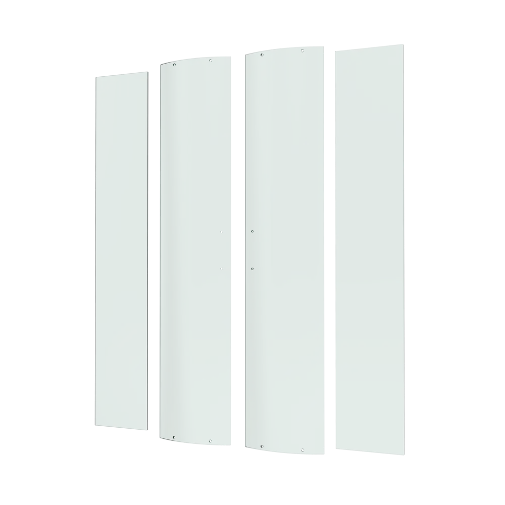 Комплект стекол для душевой ширмы Sensea Easy 1/4 круга 100x100 см прозрачное, цвет профиля на выбор STLM-2072850 - Вид №1