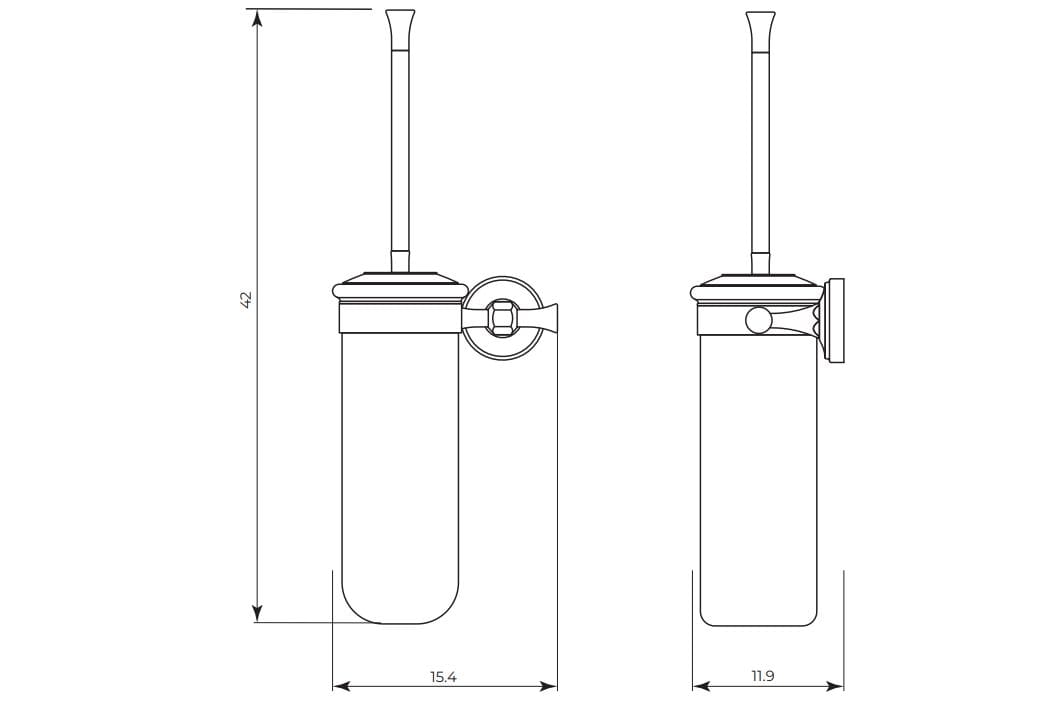 Керамическая настенная туалетная щетка Gaia Mobili Complements ARCH-00059643 - Вид №2
