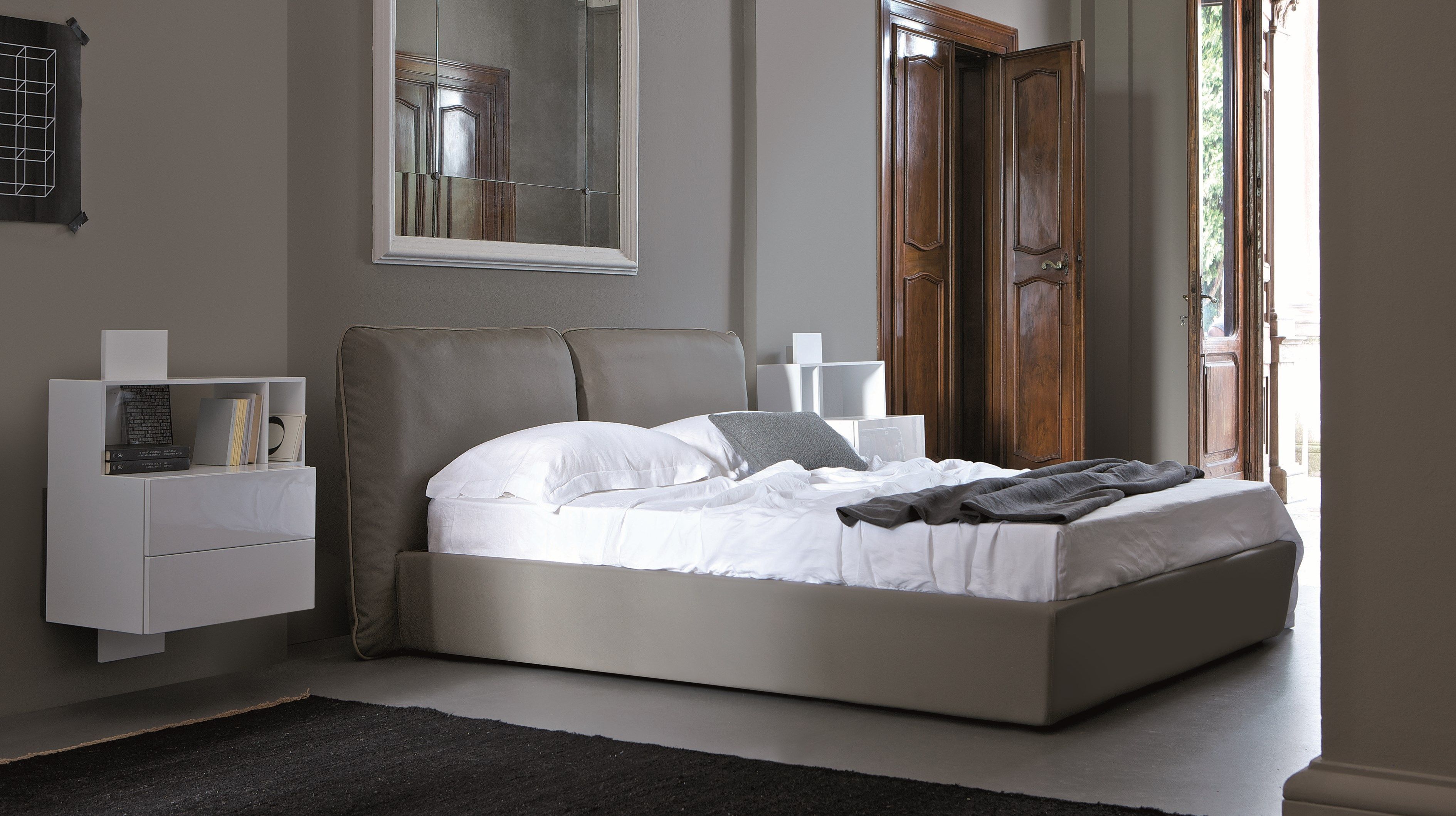 Двуспальная кровать-контейнер с мягким изголовьем ESTEL GROUP PLUME ARCH-00092038 - Вид №3