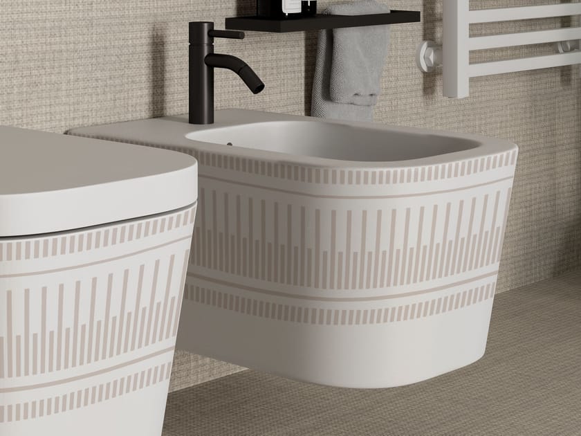 Керамическое подвесное биде Inkiostro Bianco система InkBath ARCH-00142628