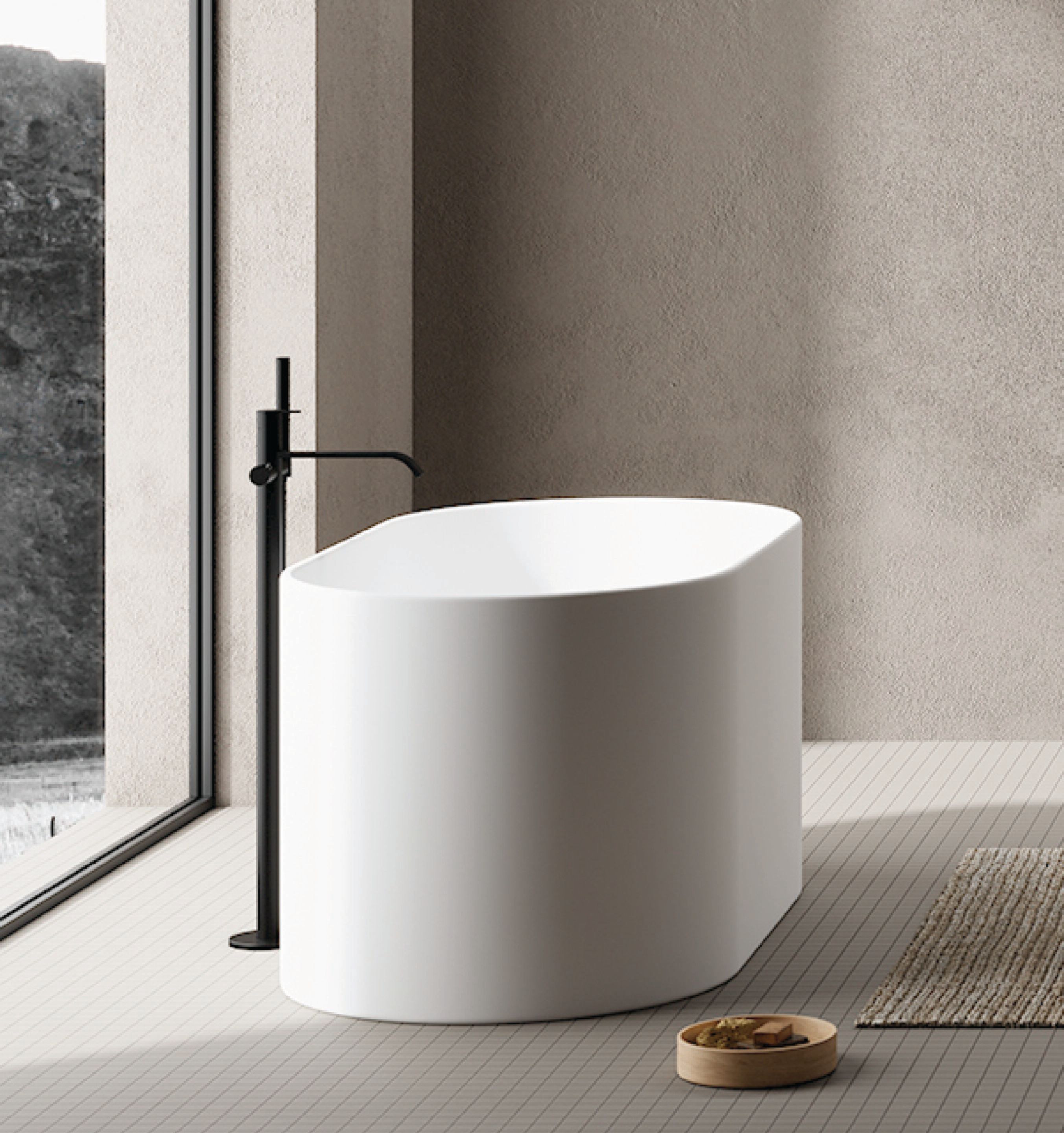 Овальная ванна с сиденьем из Cristalplant® Nic Size ARCH-00051621 - Вид №3