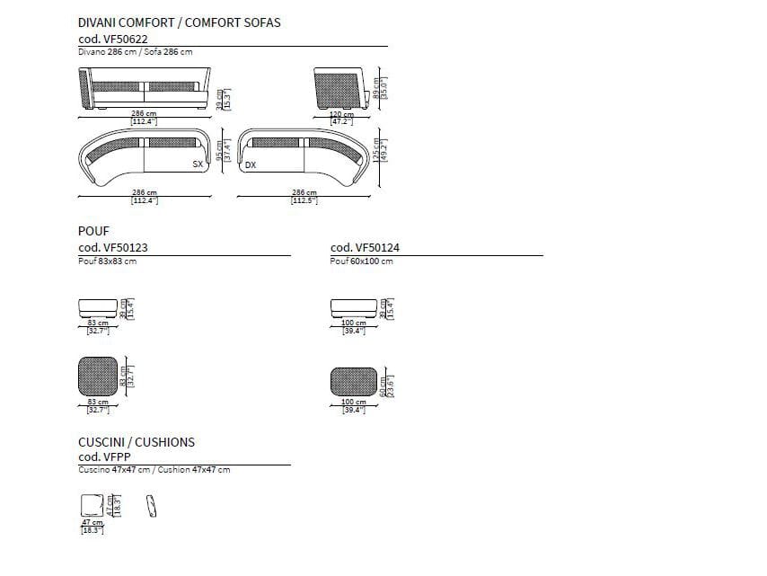 Модульный тканевый диван Vittoria Frigerio шпаргалки ARCH-00016319 - Вид №1