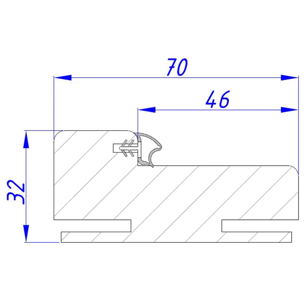 Дверная коробка ламинация финиш-бумага 2070x70x32 мм (комплект 3 шт.) ELDORF STLM-2082029 - Вид №2