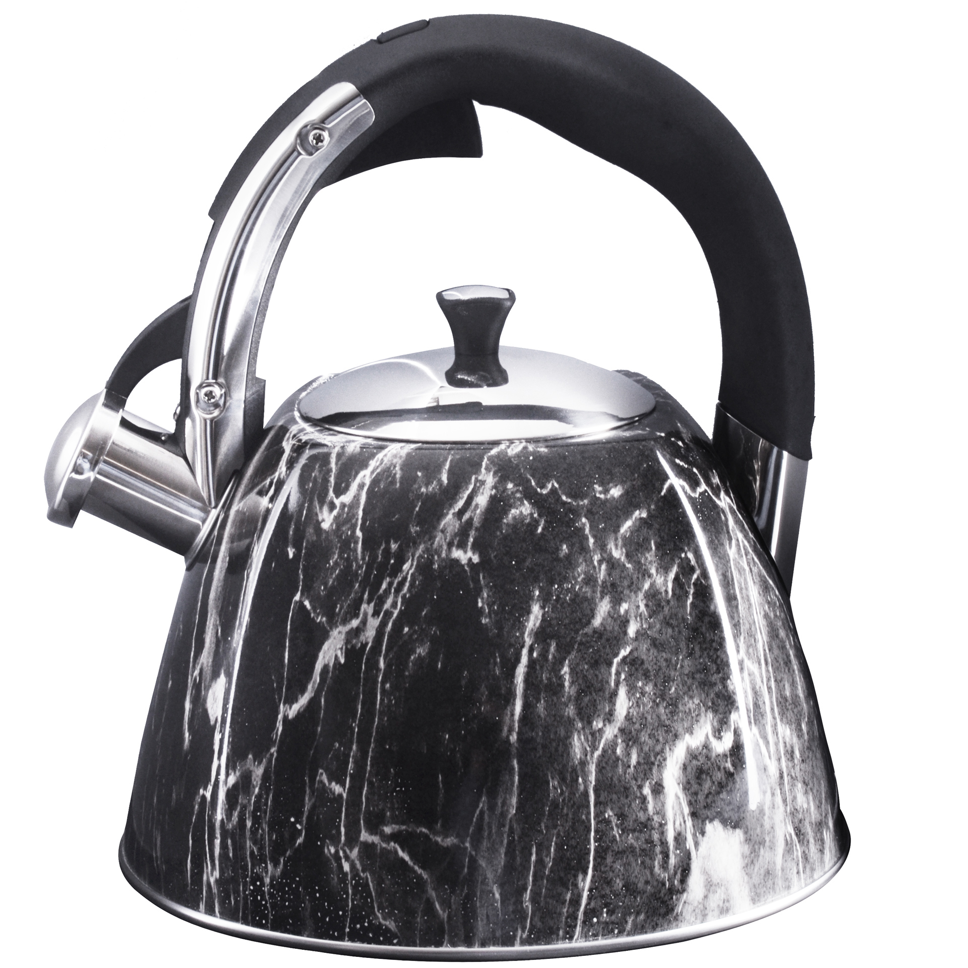 90169099 Чайник для плиты со свистком 3 л нержавеющая сталь черный STLM-0122124 MAYER&BOCH