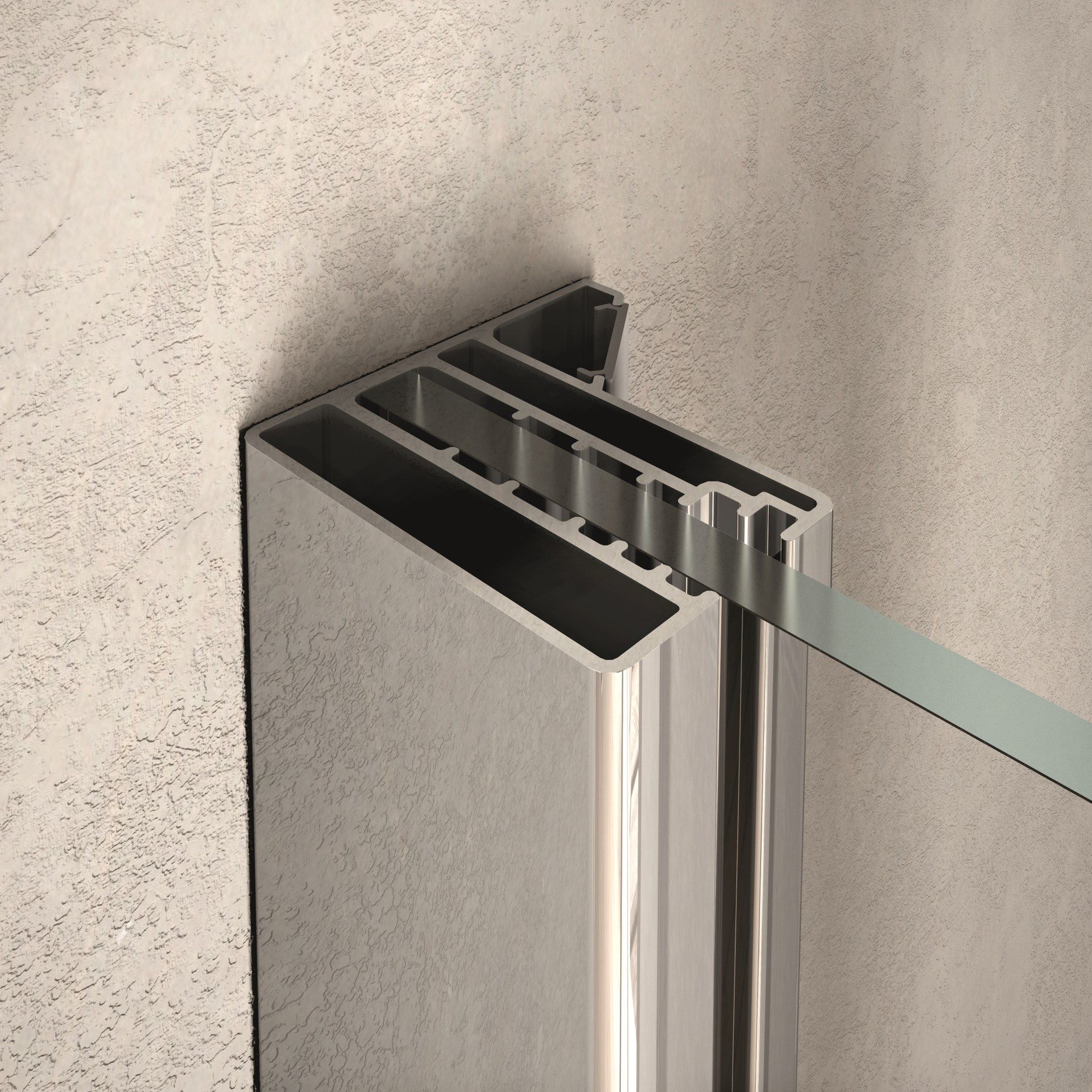 Стеклянная нишевая душевая кабина с распашной дверью INDA® Claire design ARCH-00069118 - Вид №5