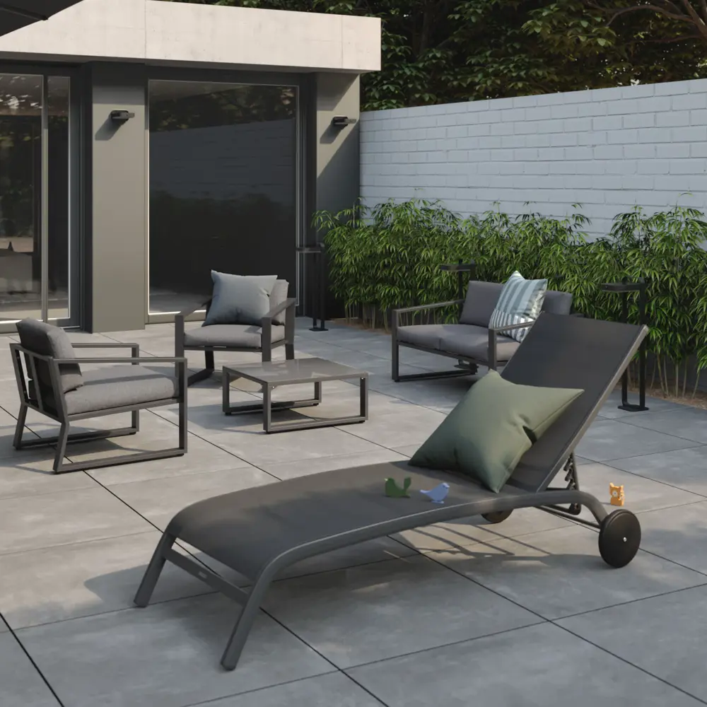 Naterial Lyra II - Шезлонг алюминиевый с текстиленом антрацит 84494096 STLM-1572477 - Вид №16