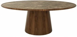 ANA ROQUE INTERIORS Круглый стол с мраморной столешницей и деревянной основой Urban