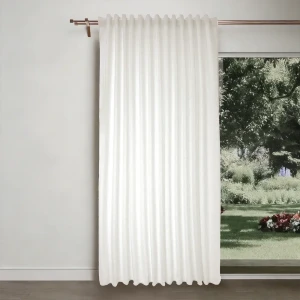 Штора на ленте со скрытыми петлями Elsa 200x280 см цвет бежевый