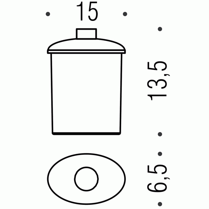 B9360 Колба дозатора жидкого мыла COLOMBO LAND Colombo Design - Вид №1