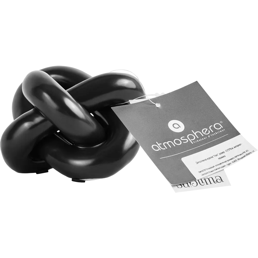 Декоративное изделие Узел бежево-черный керамика 9.5x9x8 см Atmosphera STLM-2034505 - Вид №3