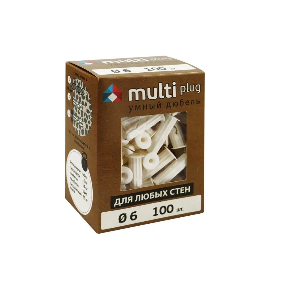 Дюбель универсальный нейлон 6x25 мм 100 шт ЕВРОПАРТНЕР STLM-2098242 - Вид №2